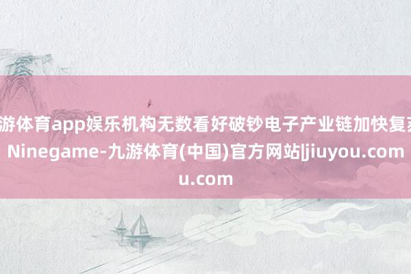 九游体育app娱乐机构无数看好破钞电子产业链加快复苏-Ninegame-九游体育(中国)官方网站|jiuyou.com