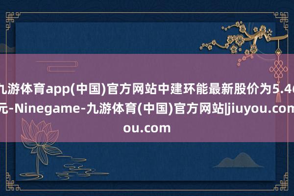九游体育app(中国)官方网站中建环能最新股价为5.46元-Ninegame-九游体育(中国)官方网站|jiuyou.com