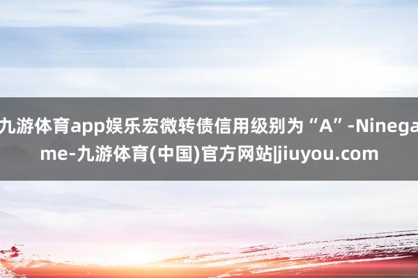 九游体育app娱乐宏微转债信用级别为“A”-Ninegame-九游体育(中国)官方网站|jiuyou.com